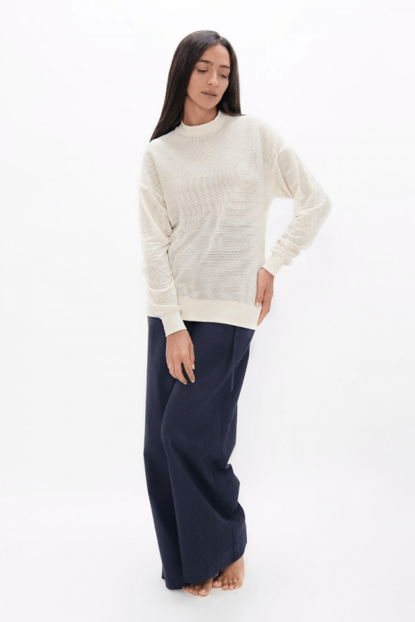 Philly PHL Cosy Sweater in Powder - Veneka-Sustainable-Ethical-Tops-1 People Drop Ship