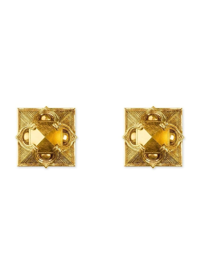 Pyramid Stud Earrings in 18k Gold - Veneka-Sustainable-Ethical-Jewelry-Astor & Orion Drop Ship