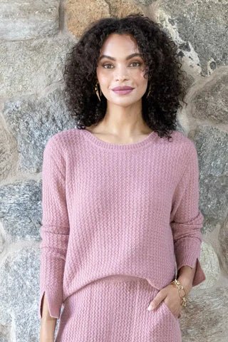 Raqueado Sweater in Mauve - Veneka-Sustainable-Ethical-Tops-Indigenous Drop Ship