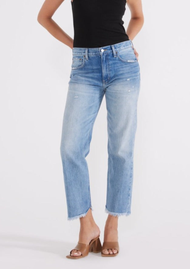 Rhea Midrise Straight Crop - Still Water - Veneka-Sustainable-Ethical-denim-Etica Denim Drop Ship