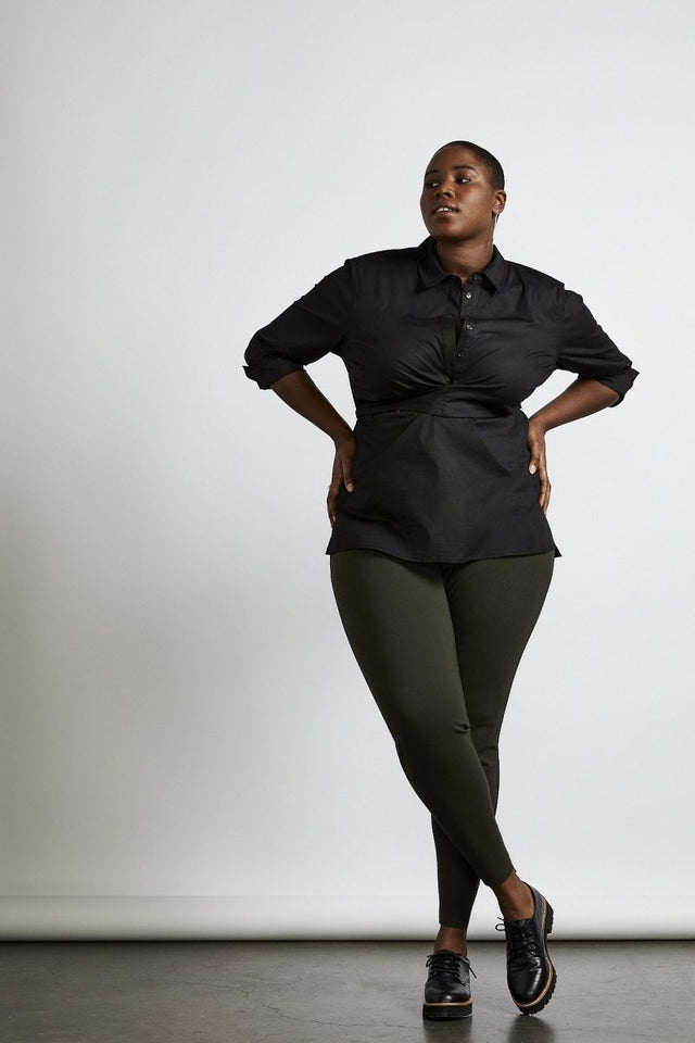 Rover Step Pant in Jet Black - Veneka-Sustainable-Ethical-Bottoms-Hours Drop Ship