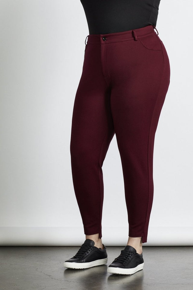 Rover Step Pant in Merlot - Veneka-Sustainable-Ethical-Bottoms-Hours Drop Ship