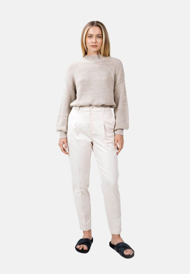 Salo QVD Tapered Trousers in Egret - Veneka-Sustainable-Ethical-Bottoms-1 People Drop Ship