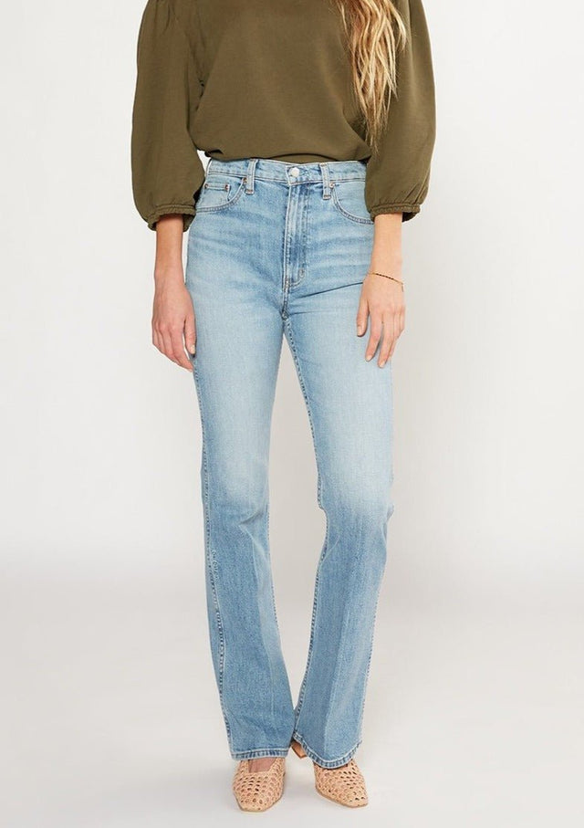 Sasha Modern Flare in Vintage Light - Veneka-Sustainable-Ethical-Bottoms-Etica Denim Drop Ship