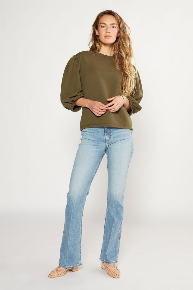 Sasha Modern Flare in Vintage Light - Veneka-Sustainable-Ethical-Bottoms-Etica Denim Drop Ship