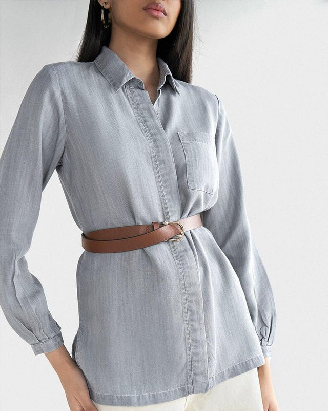 Shades Of Everyday Top in Stone Grey - Veneka-Sustainable-Ethical-Jackets-Reistor Drop Ship