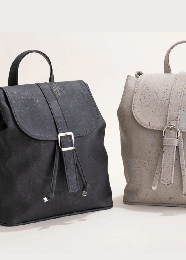 Signature Backpack in Black - Veneka-Sustainable-Ethical-Bag-Tiradia Cork Drop Ship
