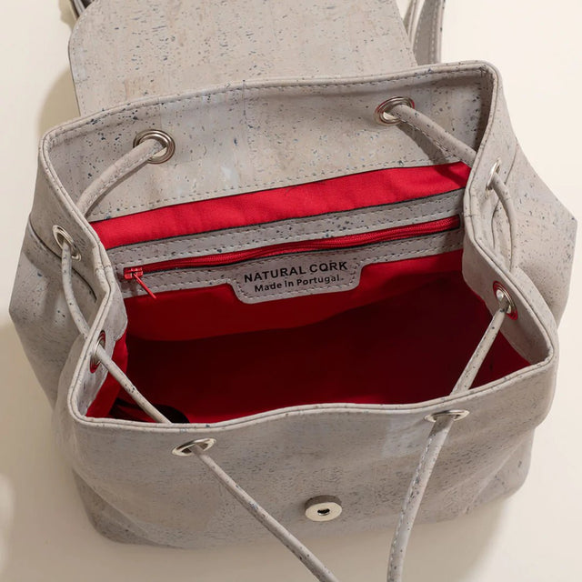 Signature Backpack in Red - Veneka-Sustainable-Ethical-Bag-Tiradia Cork Drop Ship