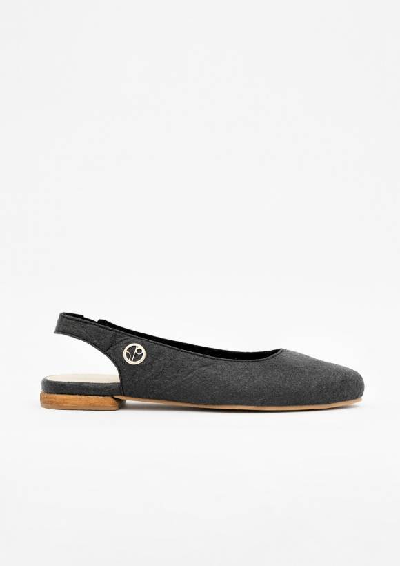 Sling Back Shoes in Charcoal - Veneka-Sustainable-Ethical-Other-1 People Drop Ship