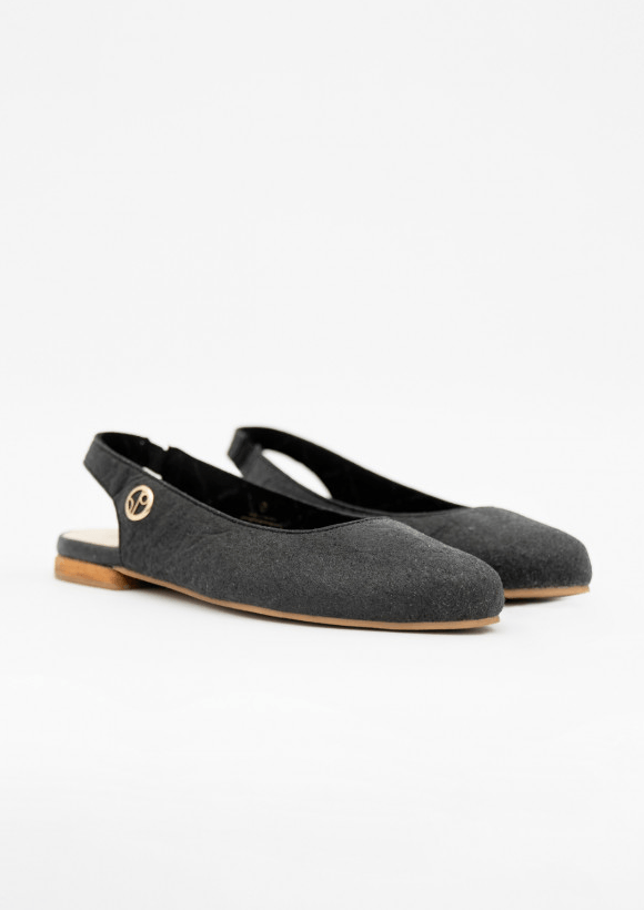 Sling Back Shoes in Charcoal - Veneka-Sustainable-Ethical-Other-1 People Drop Ship