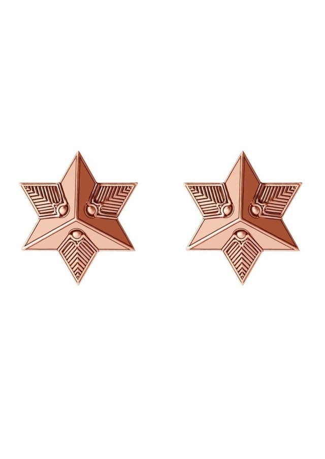 Star Stud Earrings in Rose Gold - Veneka-Sustainable-Ethical-Jewelry-Astor & Orion Drop Ship