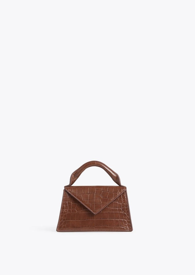 Stef Mini in Cognac Croc - Veneka-Sustainable-Ethical-Bag-HEMINCUFF Drop Ship