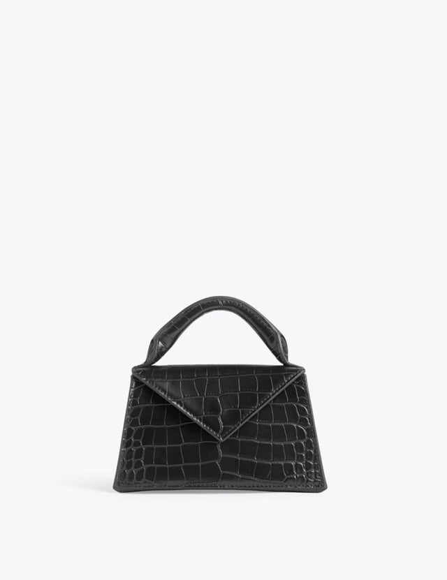 Stef Mini in Vegan Black Croc - Veneka-Sustainable-Ethical-Bag-HEMINCUFF Drop Ship