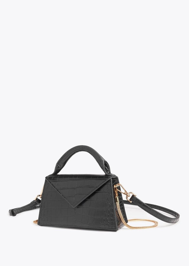 Stef Mini in Vegan Black Croc - Veneka-Sustainable-Ethical-Bag-HEMINCUFF Drop Ship