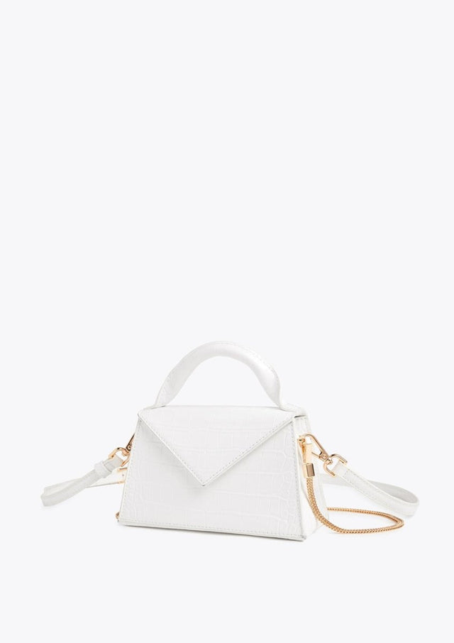Stef Mini in White Croc - Veneka-Sustainable-Ethical-Bag-HEMINCUFF Drop Ship