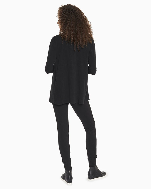 Stella Cardigan in Black - Veneka-Sustainable-Ethical-Jackets-YesAnd Drop Ship