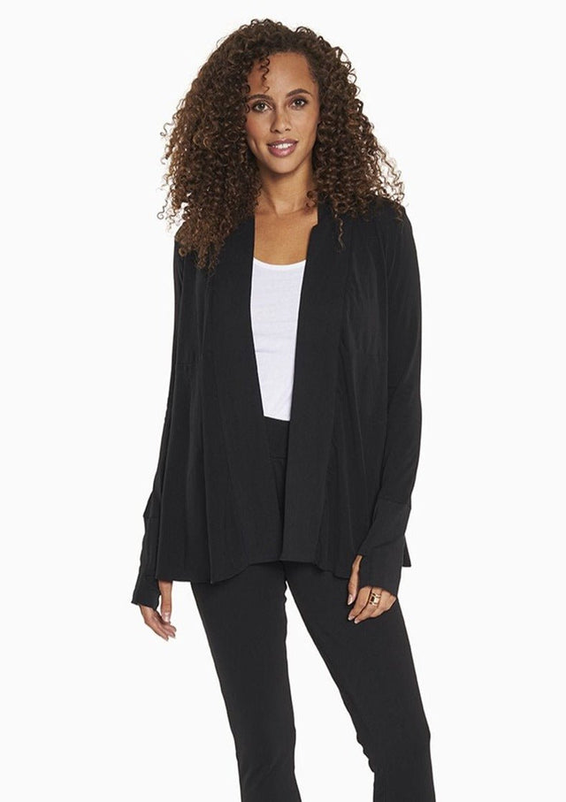 Stella Cardigan in Black - Veneka-Sustainable-Ethical-Jackets-YesAnd Drop Ship