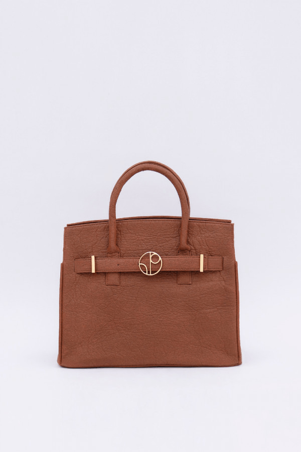Sydney Piñatex Bag in Mocha - Veneka-Sustainable-Ethical-Bag-1 People Drop Ship