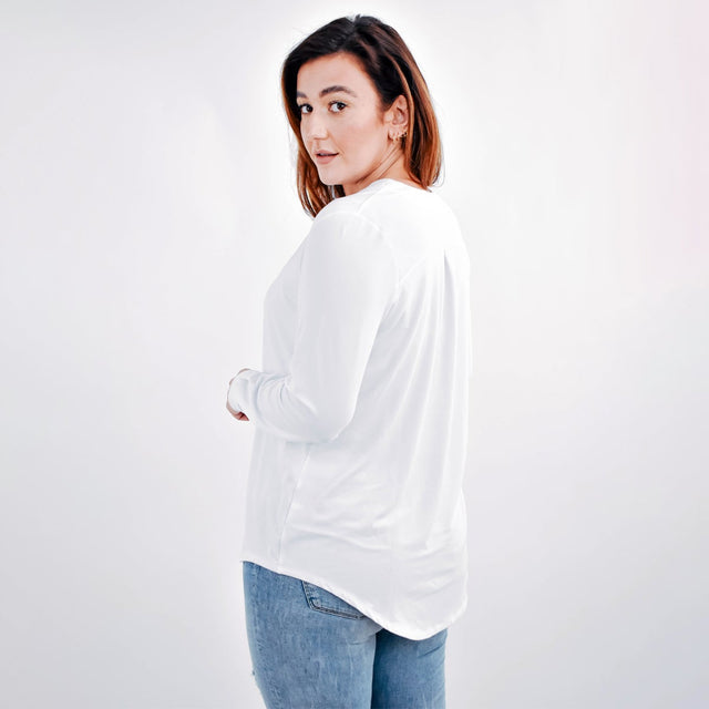 The Comfy Dress Shirt in White - Veneka-Sustainable-Ethical-Tops-Encircled Drop Ship