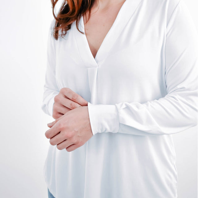 The Comfy Dress Shirt in White - Veneka-Sustainable-Ethical-Tops-Encircled Drop Ship