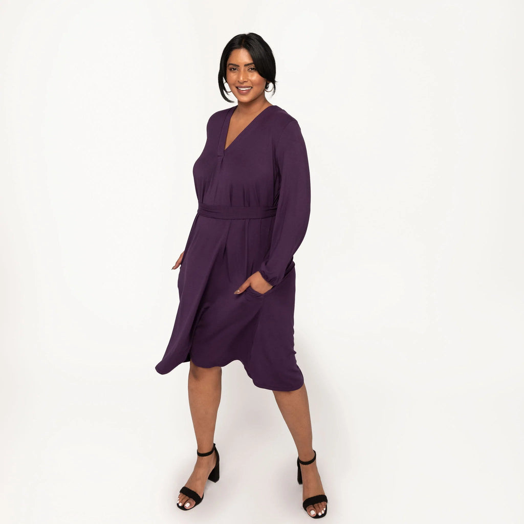 fitted lace wedding dress The Comfy Shirt Dress in Plum Purple