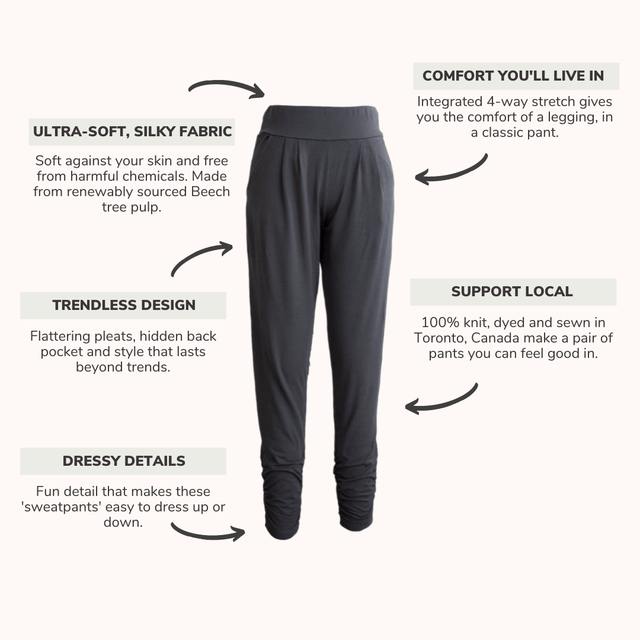 The Dressy Sweatpant in Alpine Green - Veneka-Sustainable-Ethical-Bottoms-Encircled Drop Ship