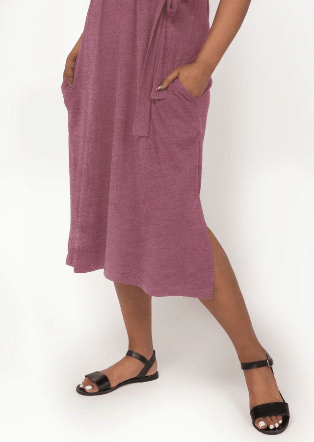 The Everyday Sleeveless Dress in Heather Vintage Rose - Final Sale - Veneka-Sustainable-Ethical-Dresses-Encircled Drop Ship