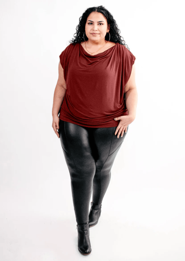 The Evolve Top in Cinnamon Modal - Veneka-Sustainable-Ethical-Tops-Encircled Drop Ship