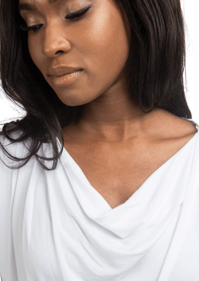 The Evolve Top in White Tencel - Veneka-Sustainable-Ethical-Tops-Encircled Drop Ship