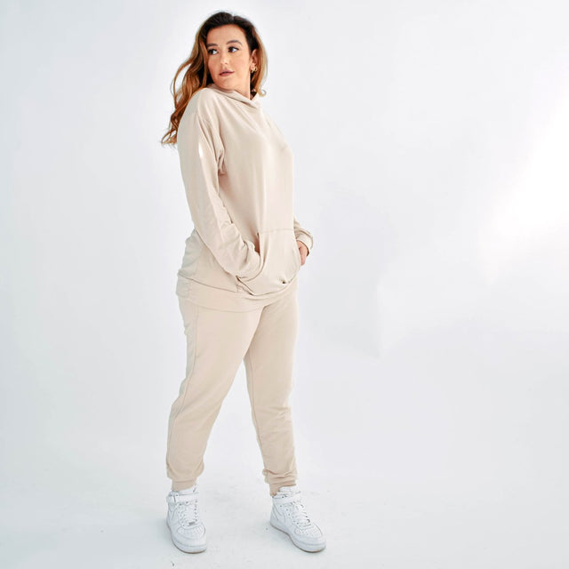 The Fair Cloud Terry Jogger in Sand - Final Sale - Veneka-Sustainable-Ethical-Bottoms-Encircled Drop Ship