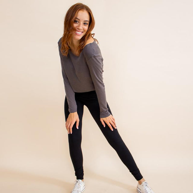 The Fair Legging in Black - Veneka-Sustainable-Ethical-Bottoms-Encircled Drop Ship
