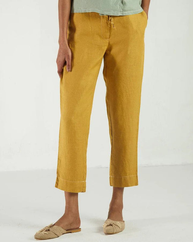The Goes With Everything Pant in Tuscan Sun - Veneka-Sustainable-Ethical-Bottoms-Reistor Drop Ship