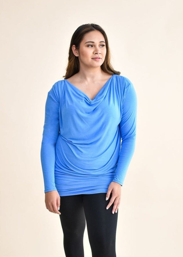 The Revolve Dress / Top in Sky Blue - Final Sale - Veneka-Sustainable-Ethical-Dresses-Encircled Drop Ship