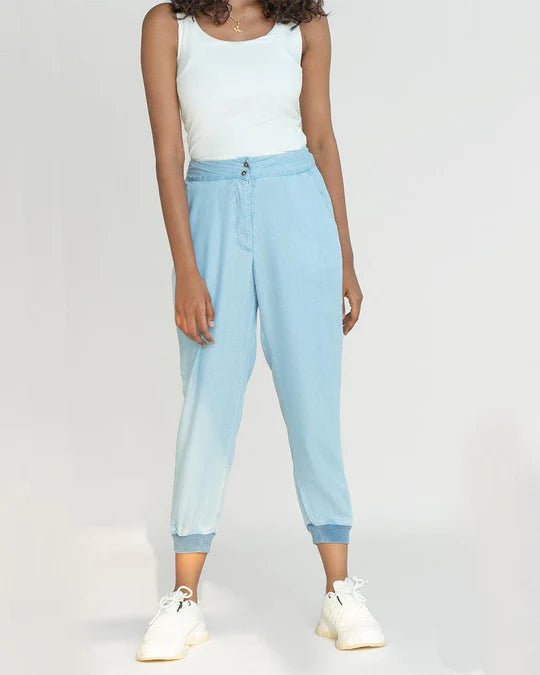 The Summer Sweats in Ocean Blue - Veneka-Sustainable-Ethical-Bottoms-Reistor Drop Ship