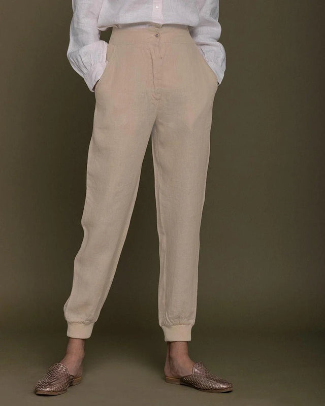 The Summer Sweats in Sand Beige - Veneka-Sustainable-Ethical-Bottoms-Reistor Drop Ship