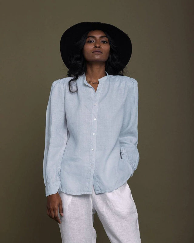The Wild River Shirt in Summer Blue - Veneka-Sustainable-Ethical-Jackets-Reistor Drop Ship