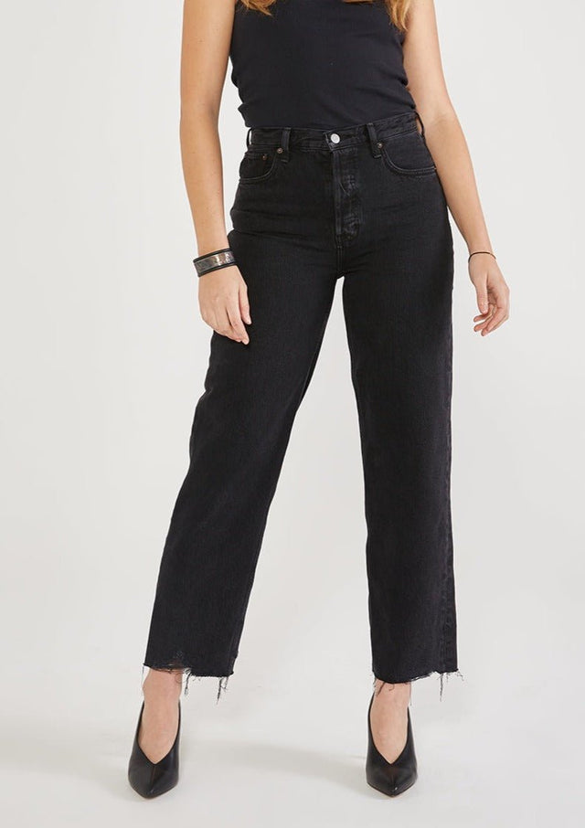 Tyler Vintage Straight Crop - Black Rock - Veneka-Sustainable-Ethical-Bottoms-Etica Denim Drop Ship