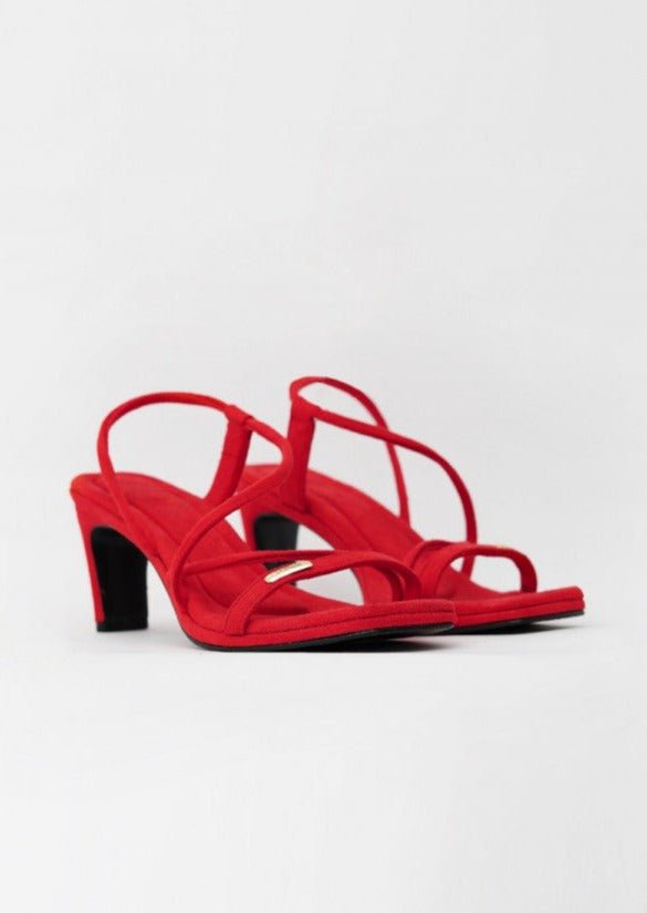 Vegas LAS High Heels in Ruby - Veneka-Sustainable-Ethical-Other-1 People Drop Ship