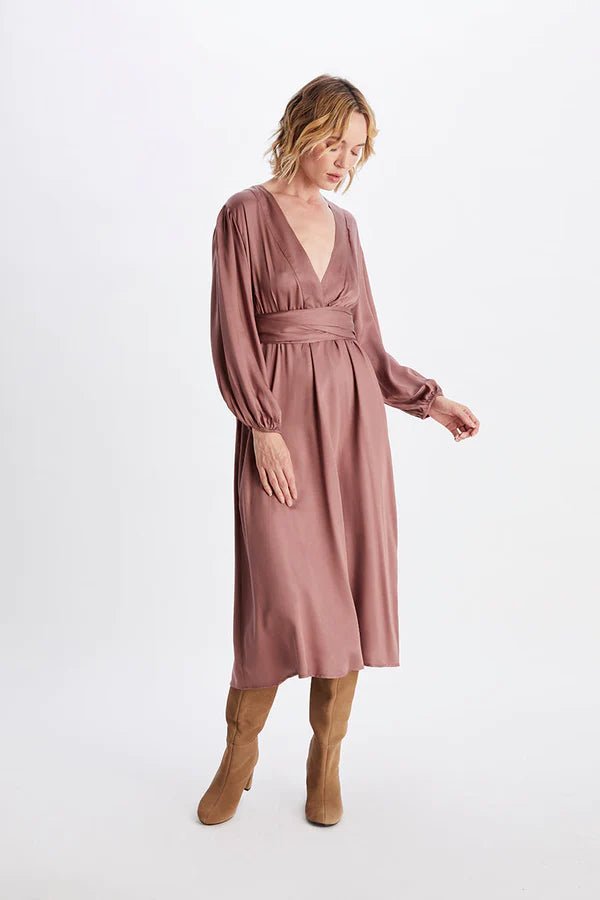 Venus Dress in Terra - Veneka-Sustainable-Ethical-Dresses-Neu Nomads Drop Ship