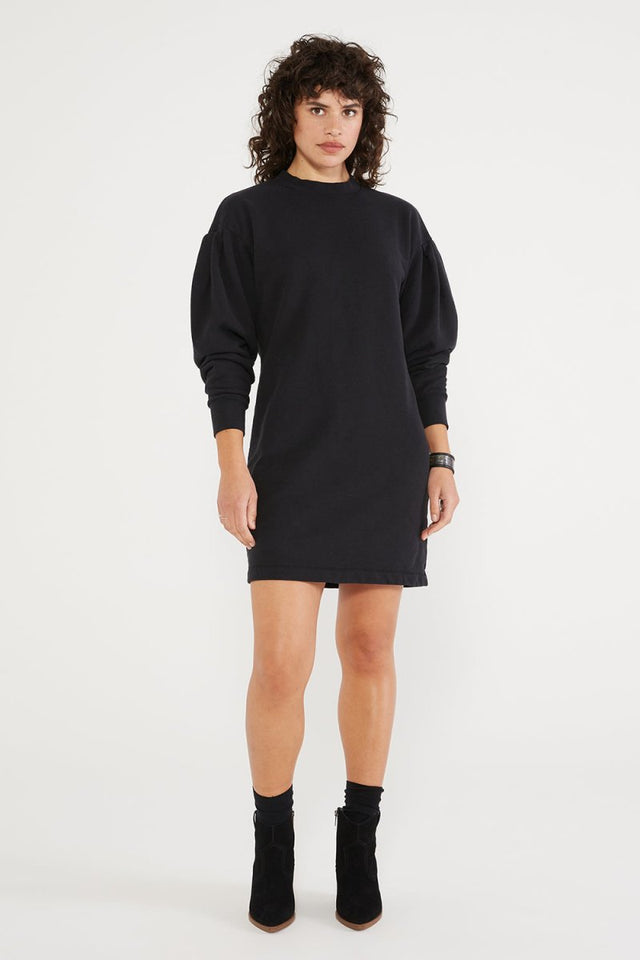Viola Organic Cotton Knit Dress - Black Beauty - Veneka-Sustainable-Ethical-Dresses-Etica Denim Drop Ship