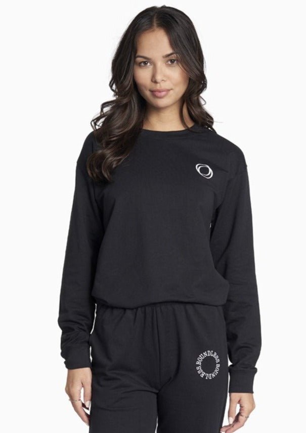 Aligned Unisex Graphic Sweatshirt in Black