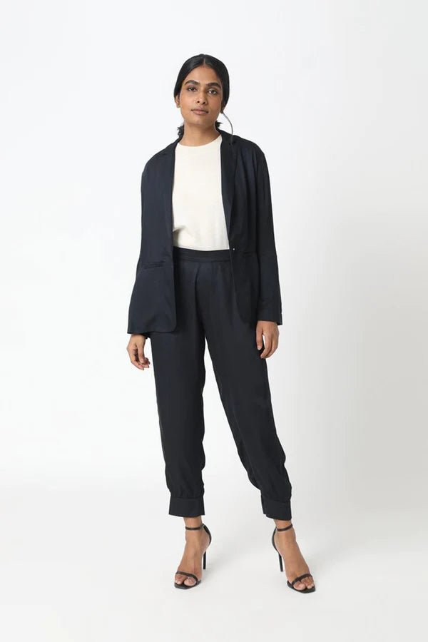 Allie Ankle Pants in Black - Veneka-Sustainable-Ethical-Bottoms-Neu Nomads Drop Ship