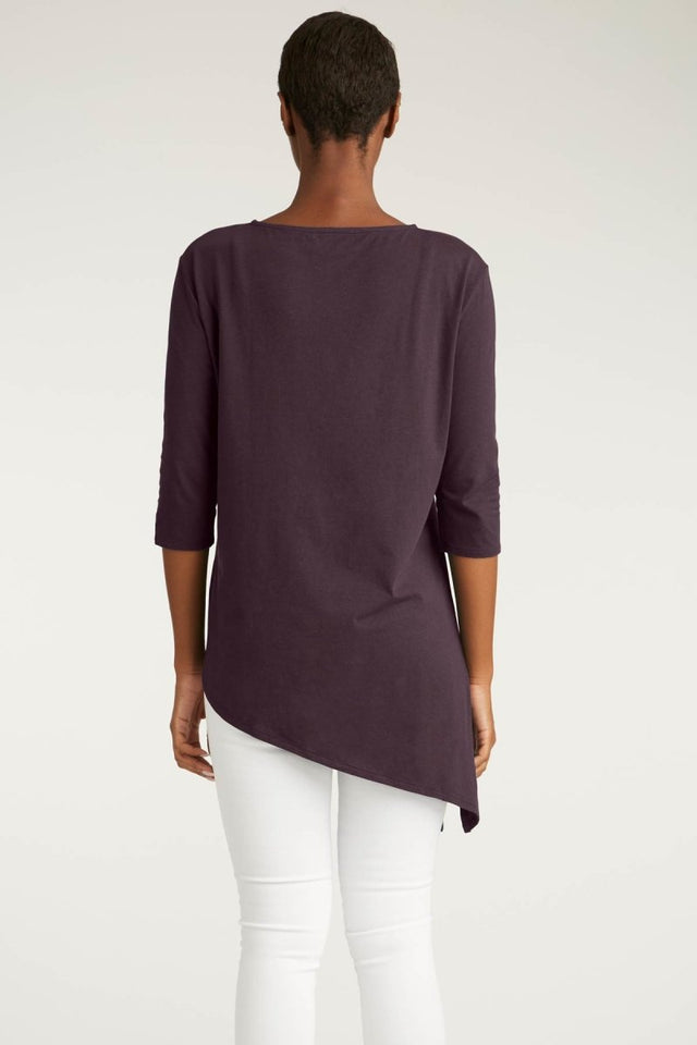 Asymmetrical Tunic in Plum