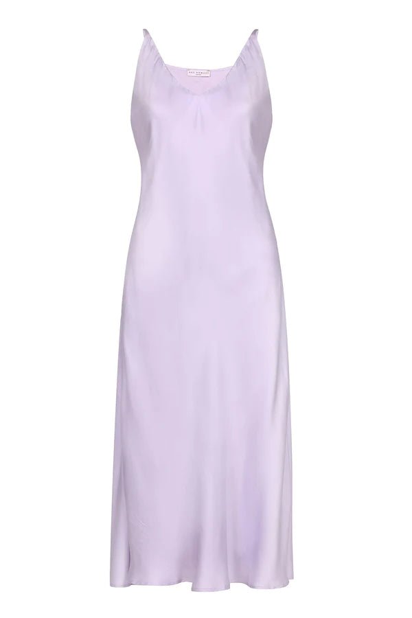 Bias Cut Slip Dress in Lavender - Veneka-Sustainable-Ethical-Dresses-Neu Nomads Drop Ship