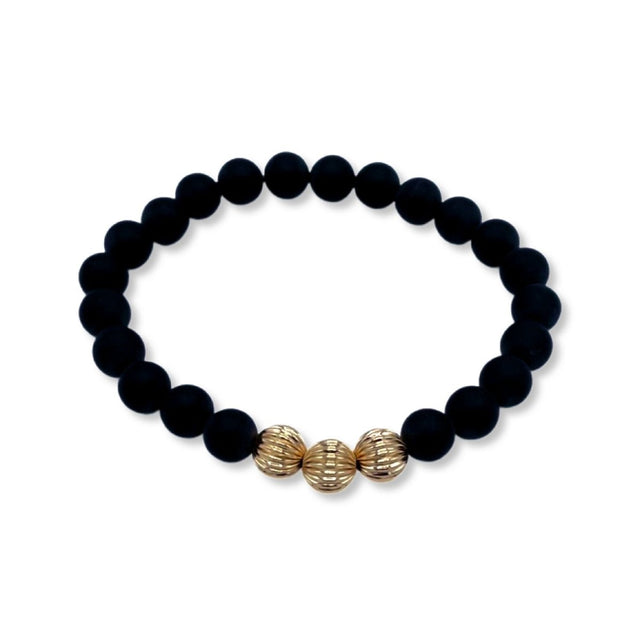 Black Onyx Bead Bracelet - Veneka-Sustainable-Ethical-Bracelets-Nunchi Drop Ship