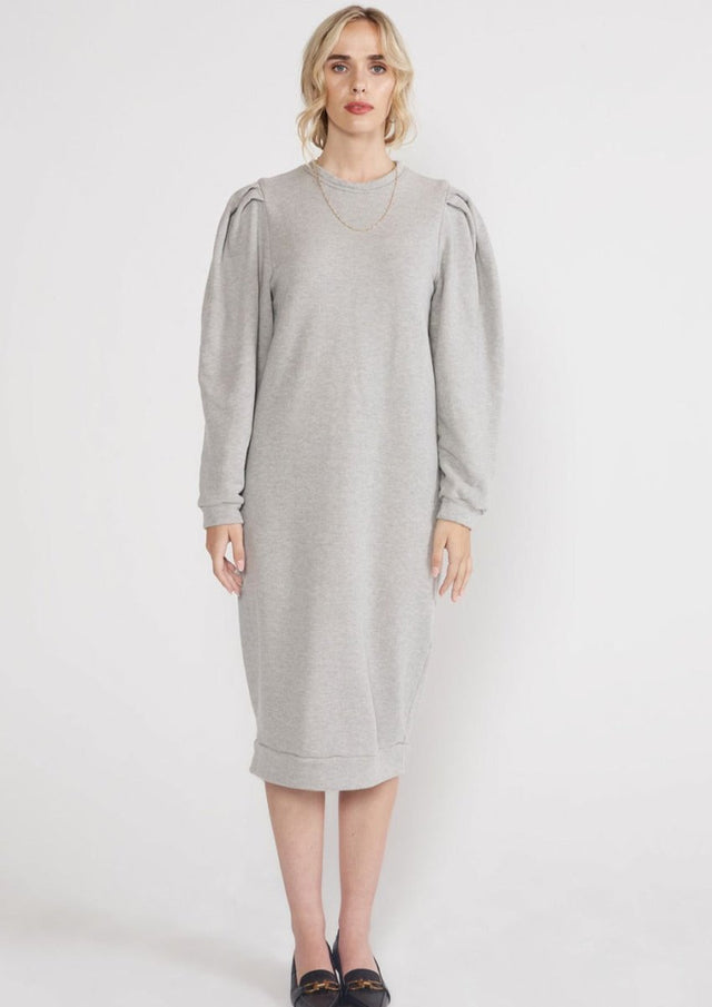 Brisa Knit Dress in Heather Grey - Veneka-Sustainable-Ethical-Dresses-Etica Denim Drop Ship