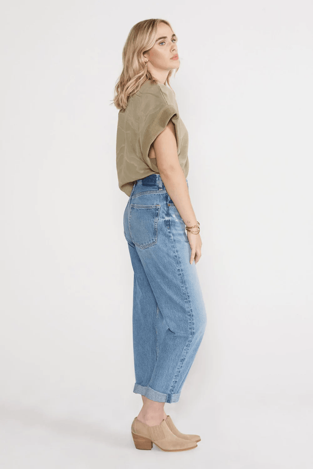 Bryce Pinch Waist Boyfriend in Canyon Reef - Veneka-Sustainable-Ethical-Bottoms-Etica Denim Drop Ship