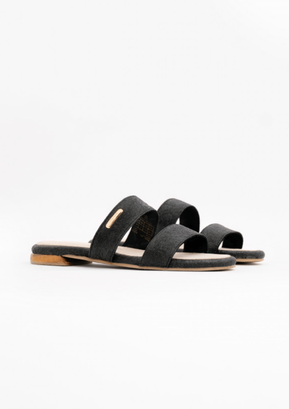 Capri PRJ Sandals in Charcoal - Veneka-Sustainable-Ethical-Other-1 People Drop Ship