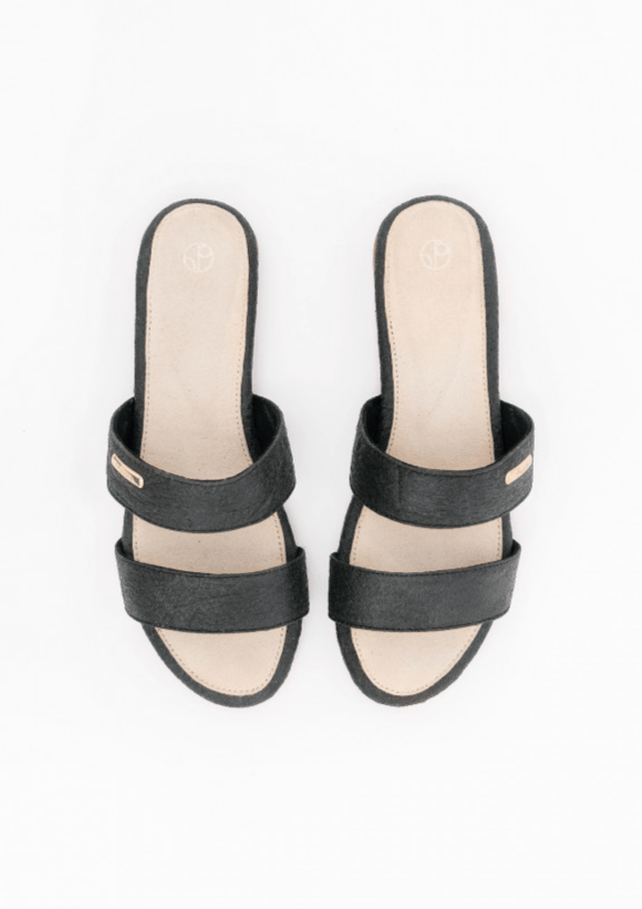 Capri PRJ Sandals in Charcoal - Veneka-Sustainable-Ethical-Other-1 People Drop Ship