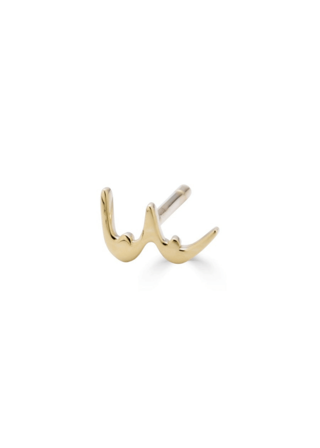 Colette Recycled Single Earring in Yellow Gold - Veneka-Sustainable-Ethical-Jewelry-Nunchi Drop Ship